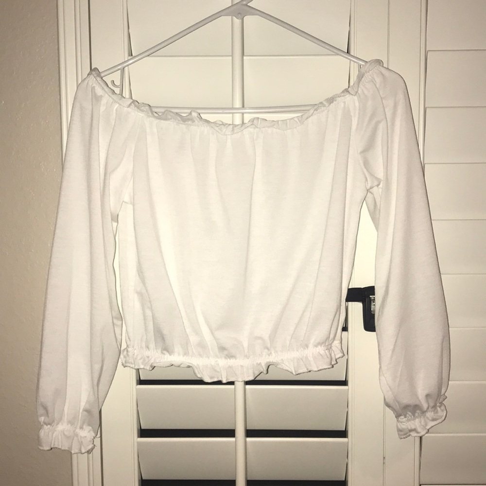 White Off-shoulder Tee